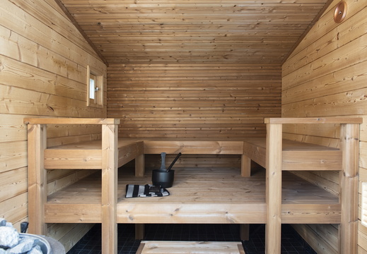 Lunawood Thermowood Interior Sauna Yard Sauna Finland 2019 2